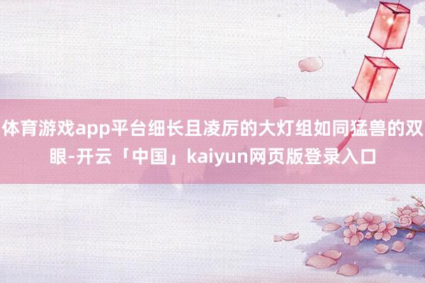 體育游戲app平臺細(xì)長且凌厲的大燈組如同猛獸的雙眼-開云「中國」kaiyun網(wǎng)頁版登錄入口